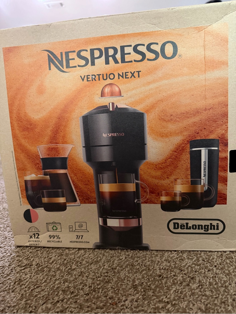 Coffee packaging with pods and servings